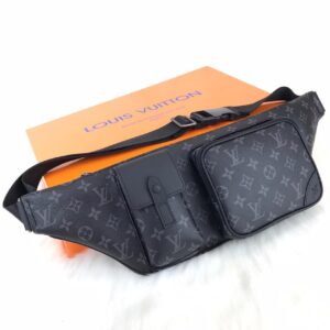 louis vuitton canta siyah erkek bel macassar monogram 50x15x4