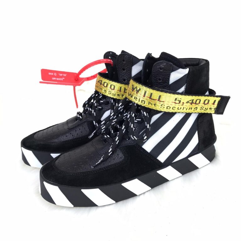 off white ayakkabi sneaker virgil mid top siyah