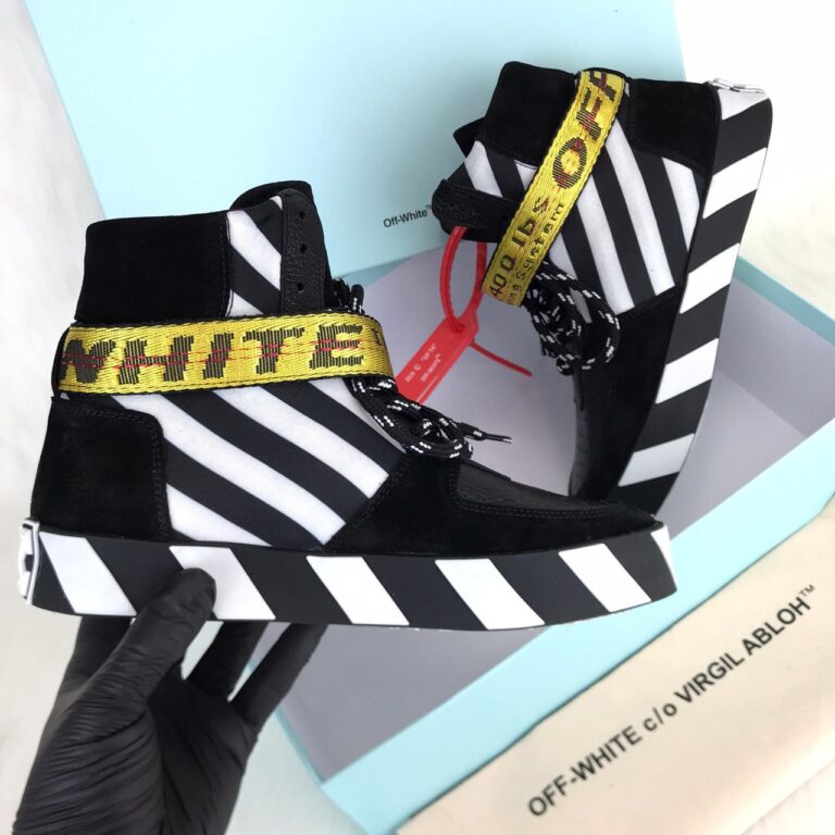off white ayakkabi sneaker virgil mid top siyah