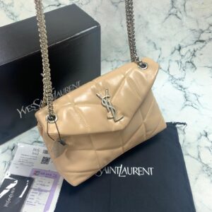 yves saint laurent ysl canta loulou puffer bej