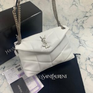 yves saint laurent ysl canta loulou puffer beyaz