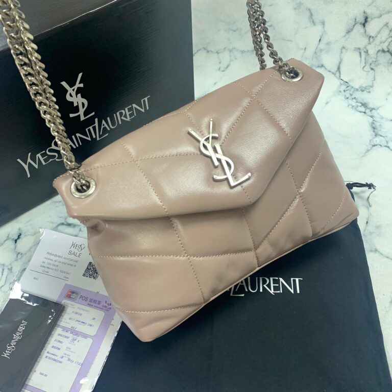 yves saint laurent ysl canta loulou puffer camel