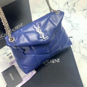 yves saint laurent ysl canta loulou puffer saks mavi