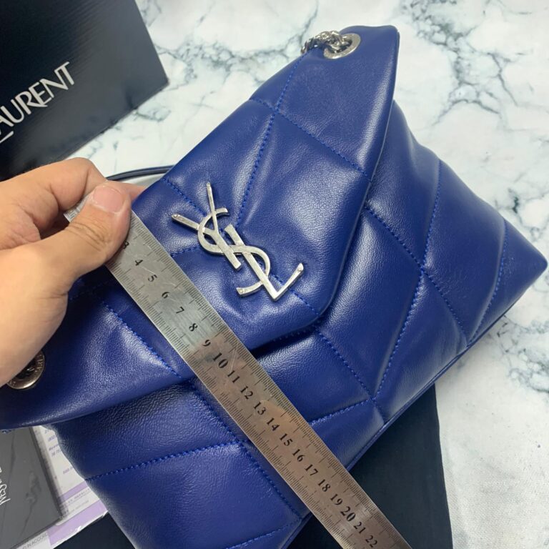 yves saint laurent ysl canta loulou puffer saks mavi