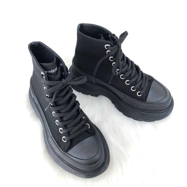 alexander mcqueen ayakkabi tread slick siyah bot