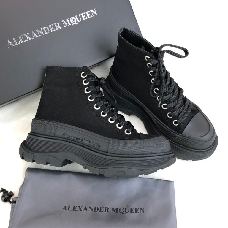 alexander mcqueen ayakkabi tread slick siyah bot