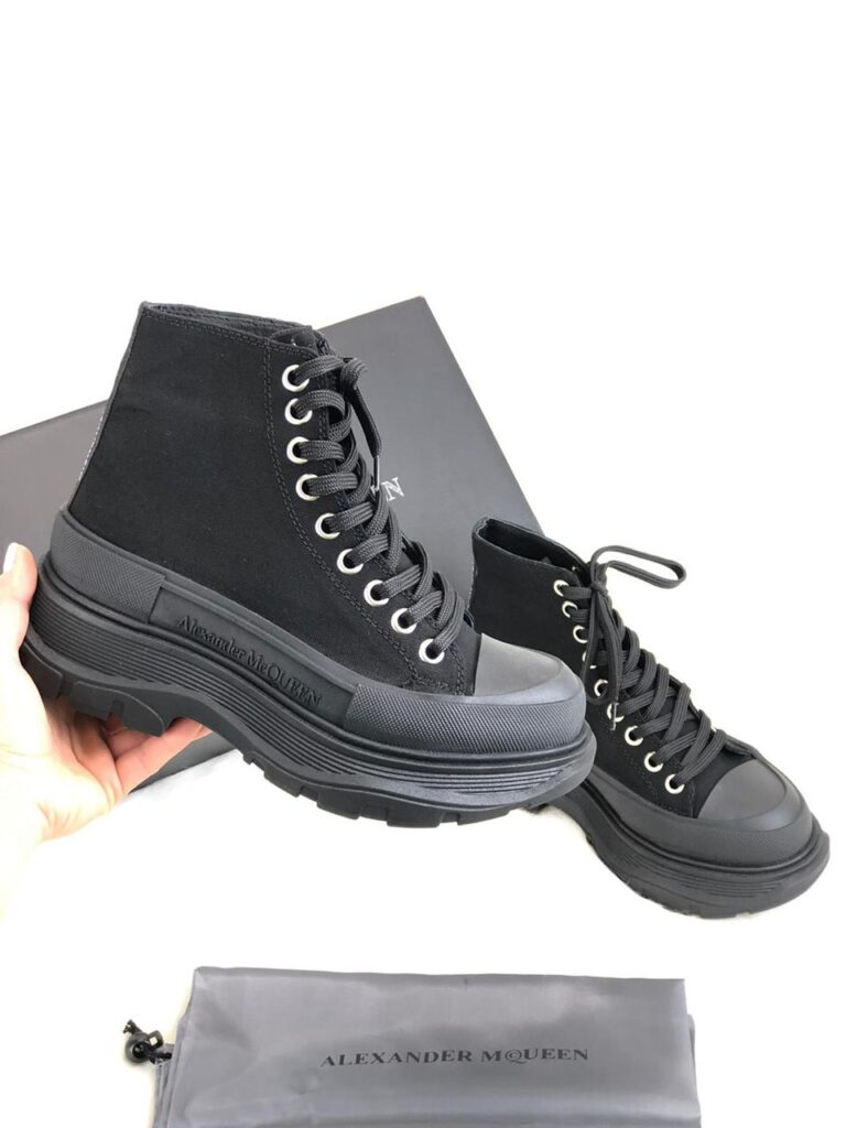 alexander mcqueen ayakkabi tread slick siyah bot