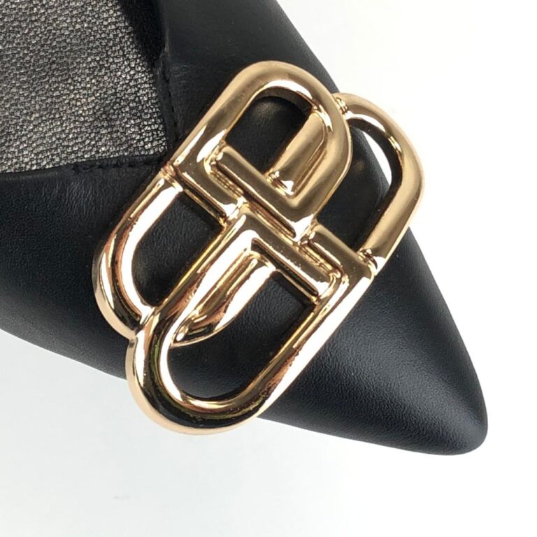 balenciaga ayakkabi siyah babet square knife ballerinas