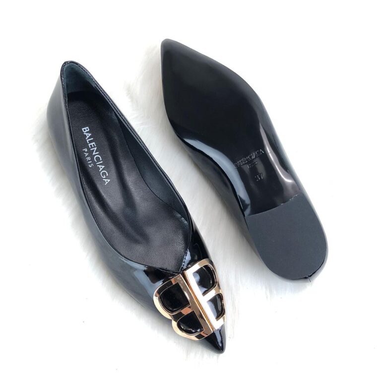 balenciaga ayakkabi siyah babet square knife ballerinas rugan