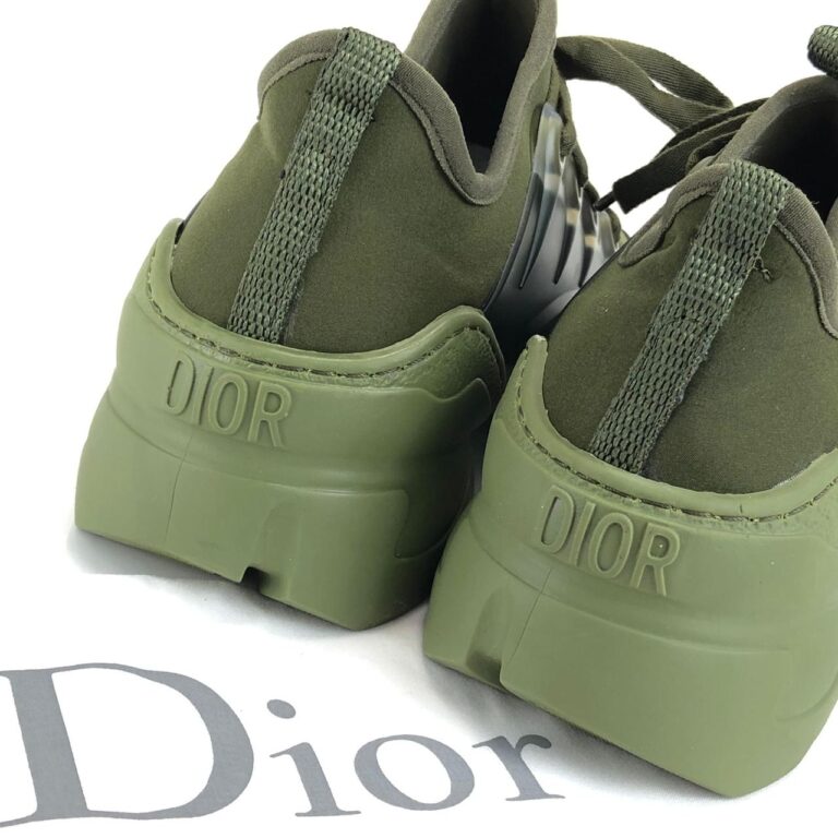 christian dior ayakkabi yesil deri D-Connect Sneaker