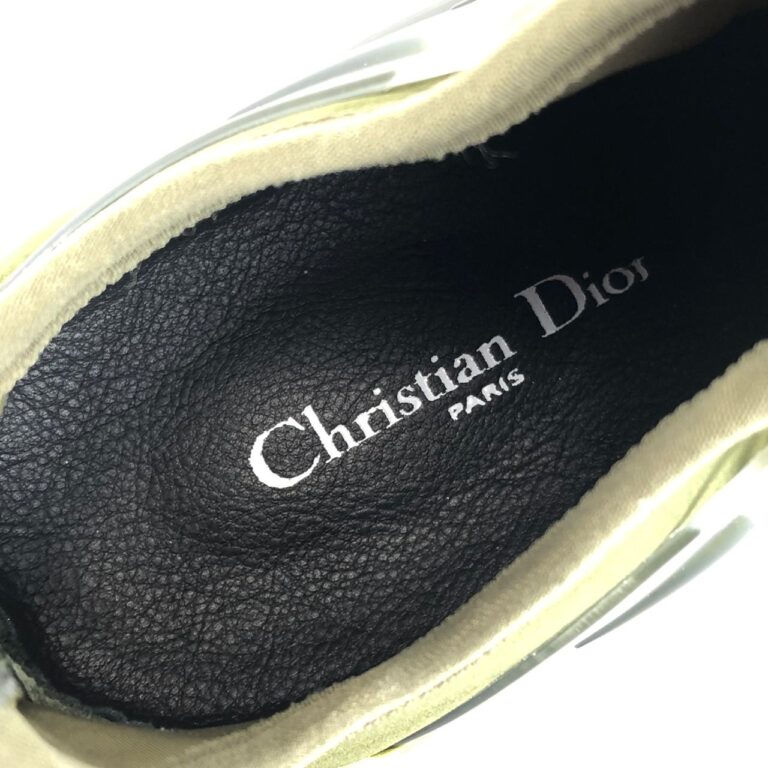 christian dior ayakkabi yesil deri D-Connect Sneaker