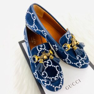 gucci ayakkabi jordan suet bee loafer lacivert ithal