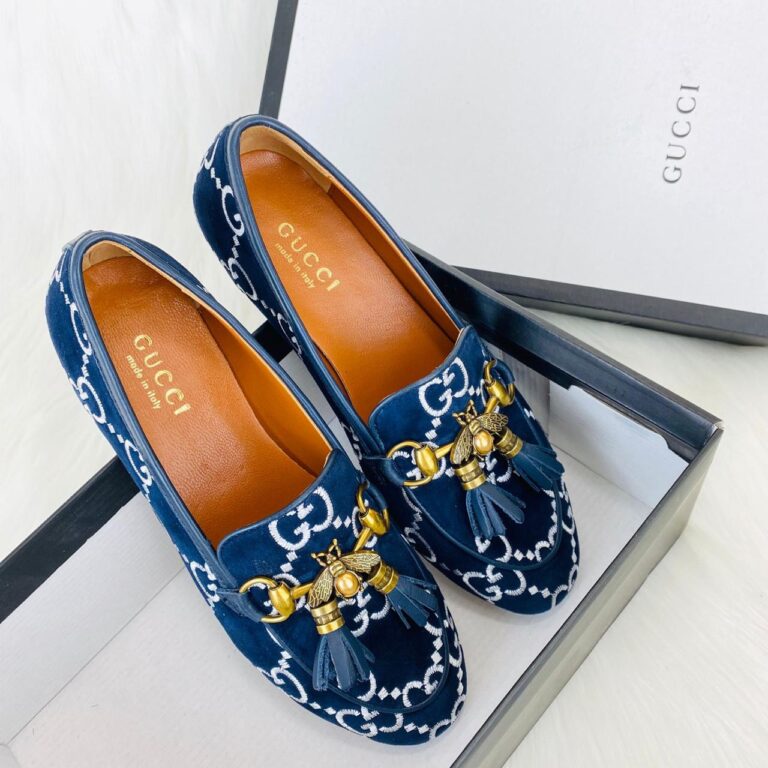 gucci ayakkabi jordan suet bee loafer lacivert ithal