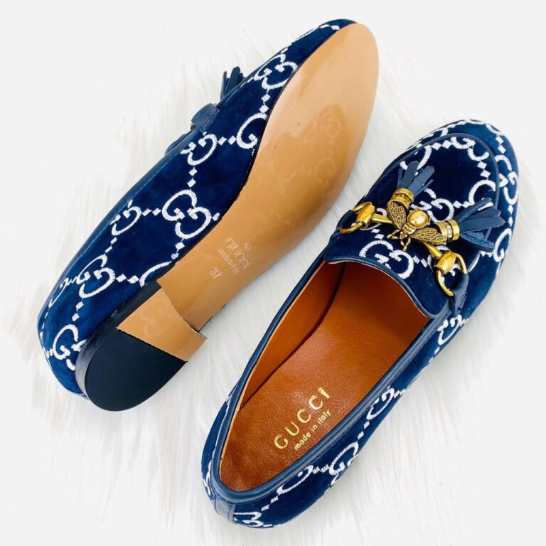 gucci ayakkabi jordan suet bee loafer lacivert ithal
