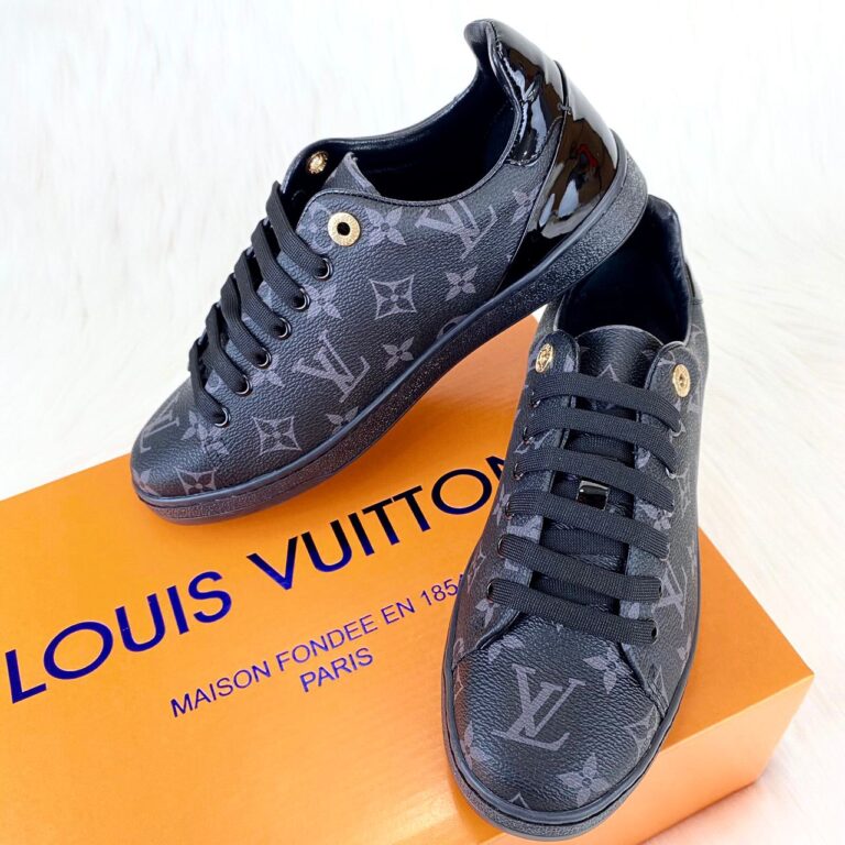 louis vuitton ayakkabi frontrow sneaker siyah