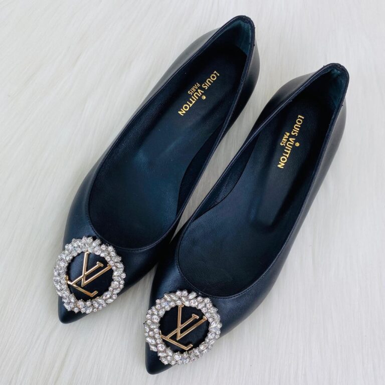 louis vuitton ayakkabi madeleine ballerina siyah babet