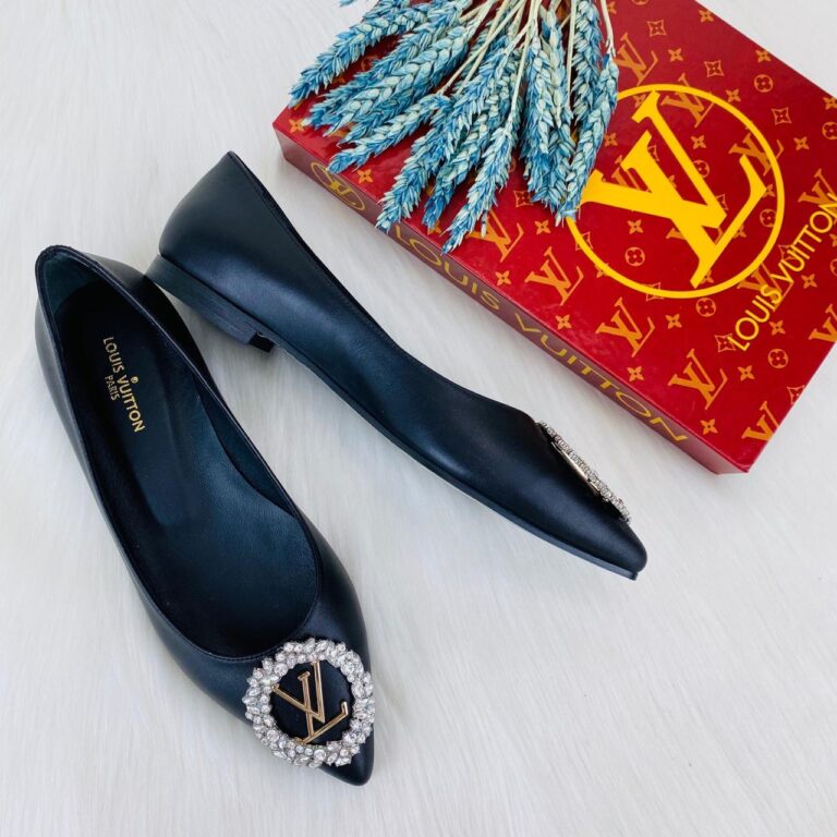 louis vuitton ayakkabi madeleine ballerina siyah babet