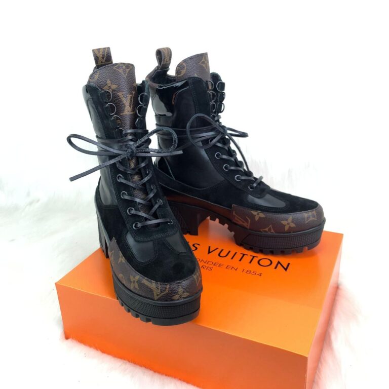 louis vuitton ayakkabi siyah bot laureate platform