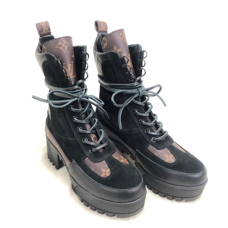 louis vuitton ayakkabi siyah bot laureate platform