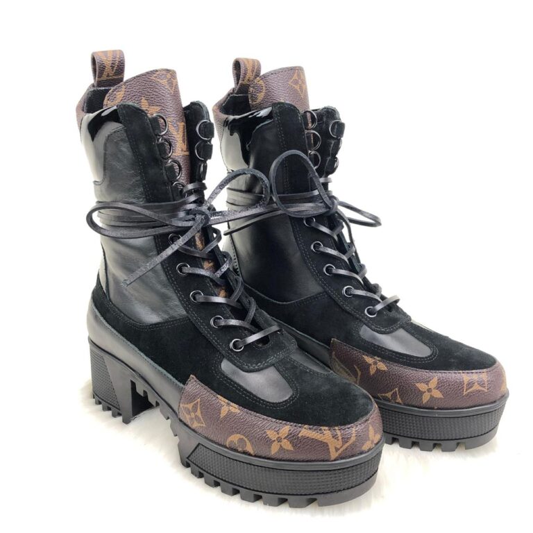 louis vuitton ayakkabi siyah bot laureate platform
