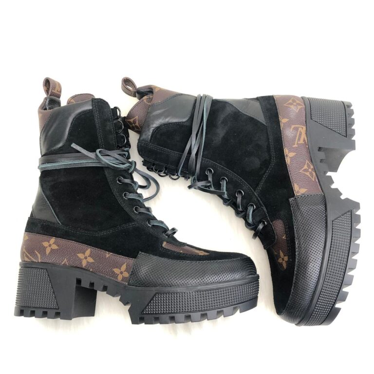 louis vuitton ayakkabi siyah bot laureate platform