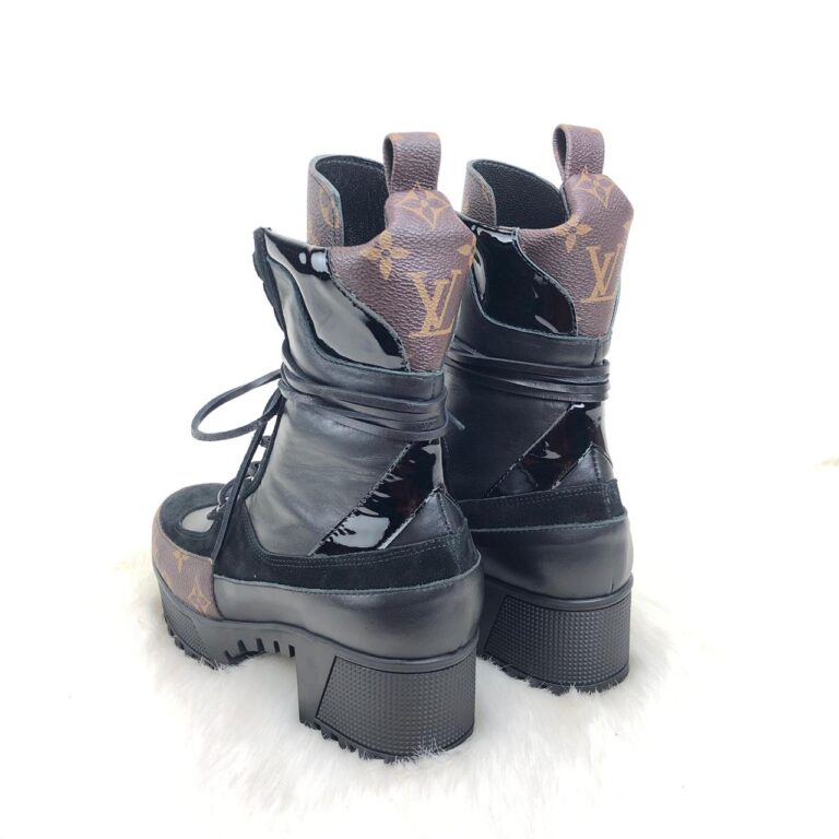 louis vuitton ayakkabi siyah bot laureate platform