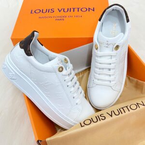louis vuitton ayakkabi time out sneaker beyaz taban 4cm