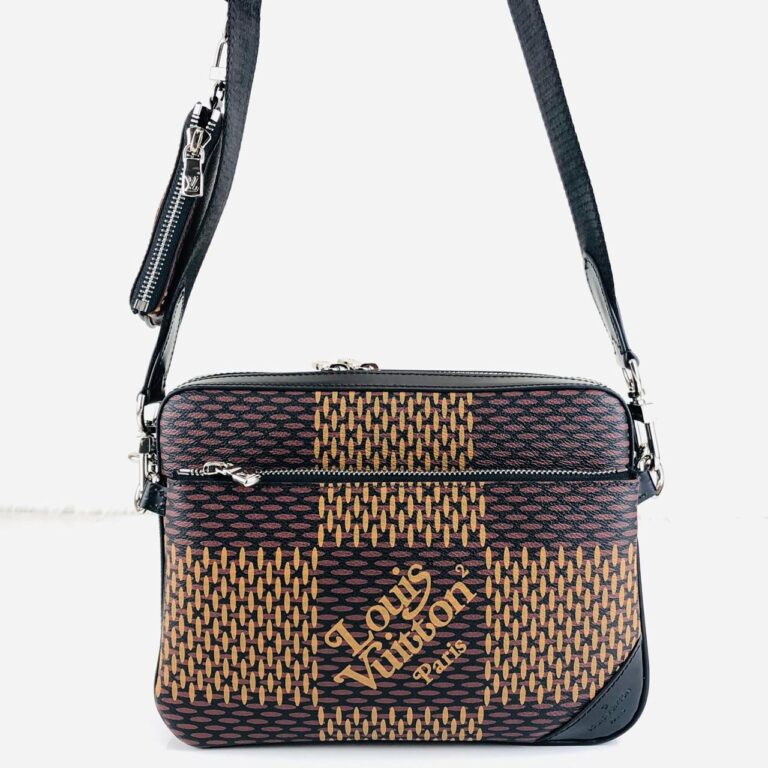louis vuitton canta kahve lv2 collection  trio messenger postaci 25x18cm