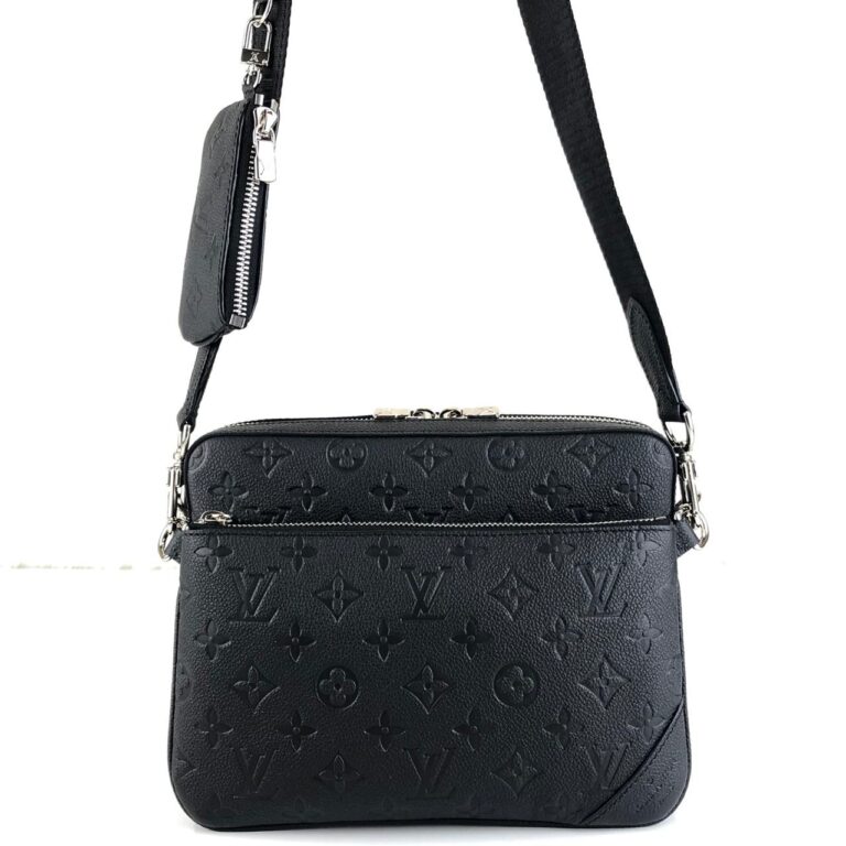 louis vuitton canta siyah monogram trio messenger postaci 25x18cm