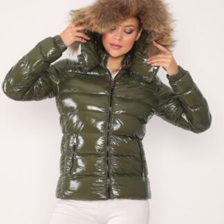 moncler mont haki yesil parlak  yatay desen kapuson QR kod