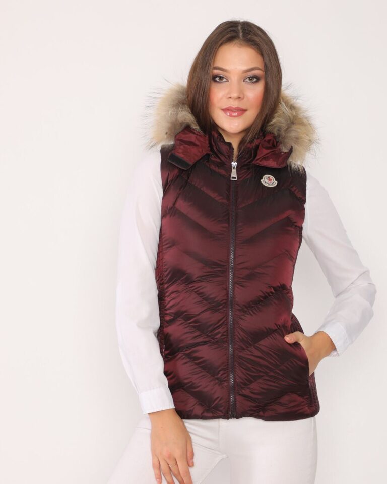 moncler yelek bordo zigzag desen kapuson QR kod