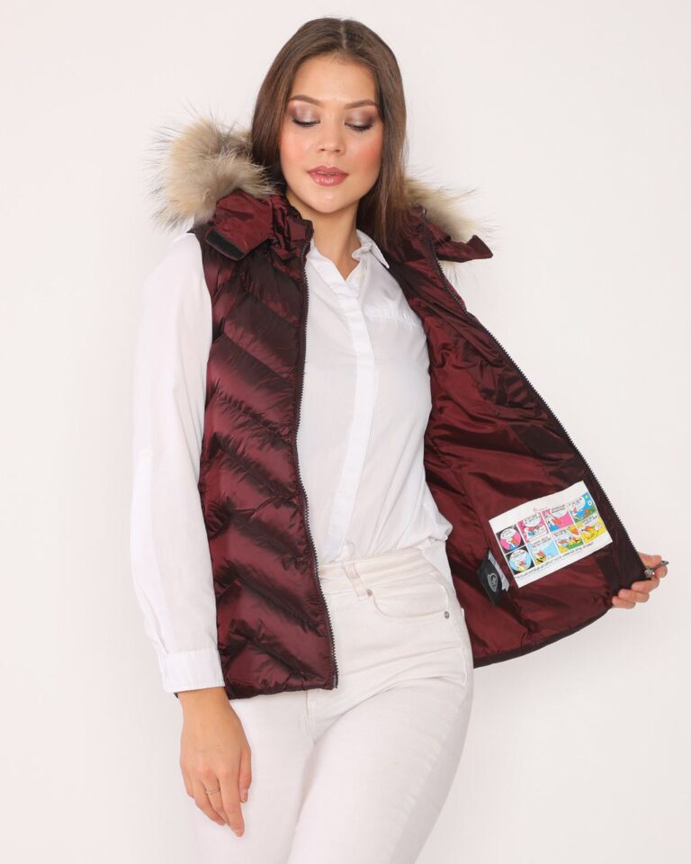 moncler yelek bordo zigzag desen kapuson QR kod