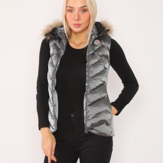 moncler yelek gri zigzag desen kapuson QR kod