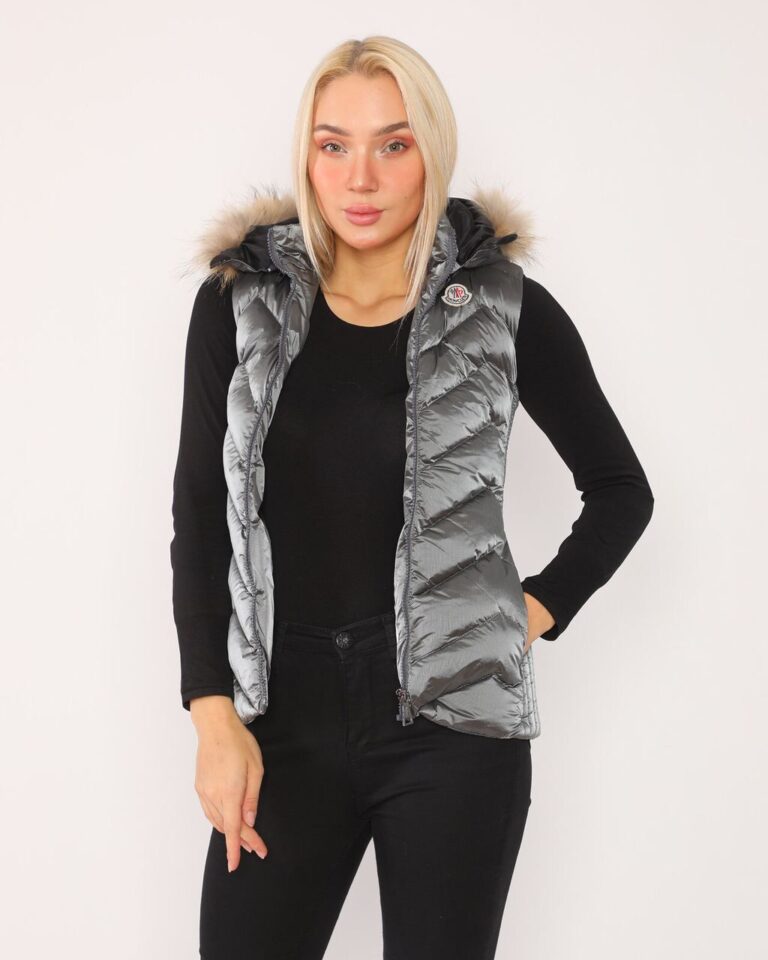 moncler yelek gri zigzag desen kapuson QR kod