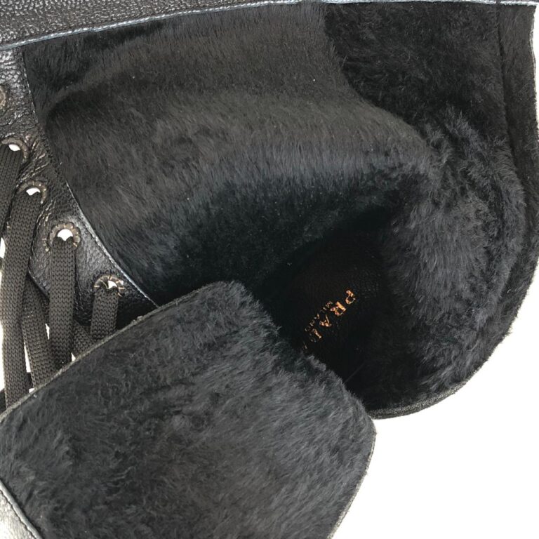 prada ayakkabi monolith patent rugan siyah cizme