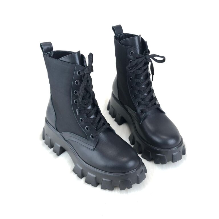 prada ayakkabi siyah bot ankle pouch combat