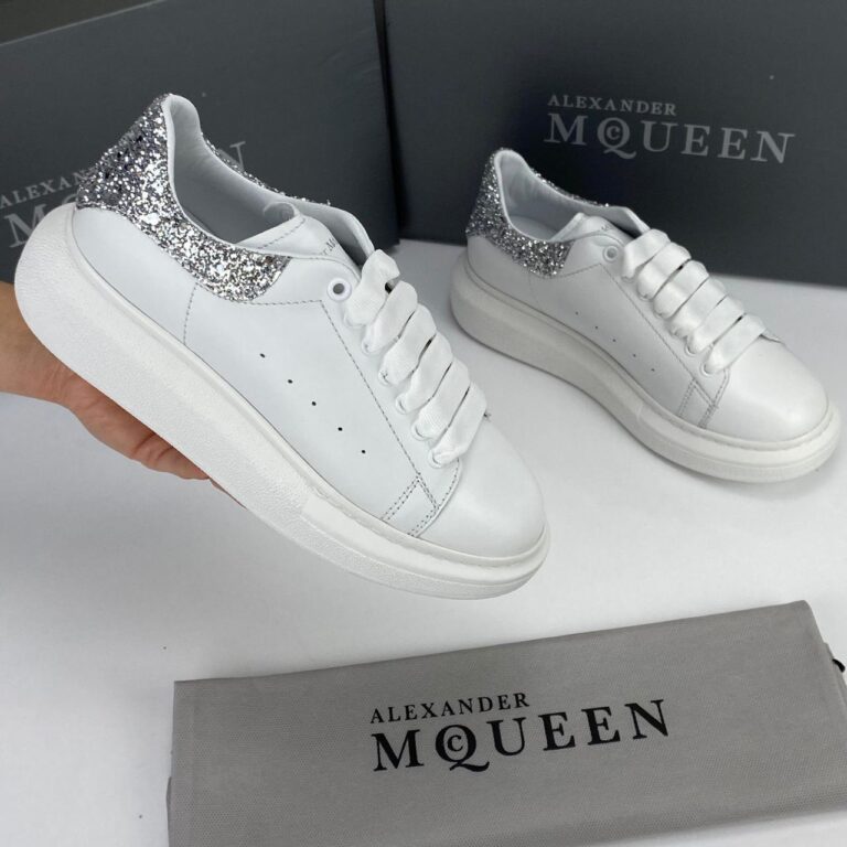 alexander mcqueen ayakkabi sneaker beyaz simli silver