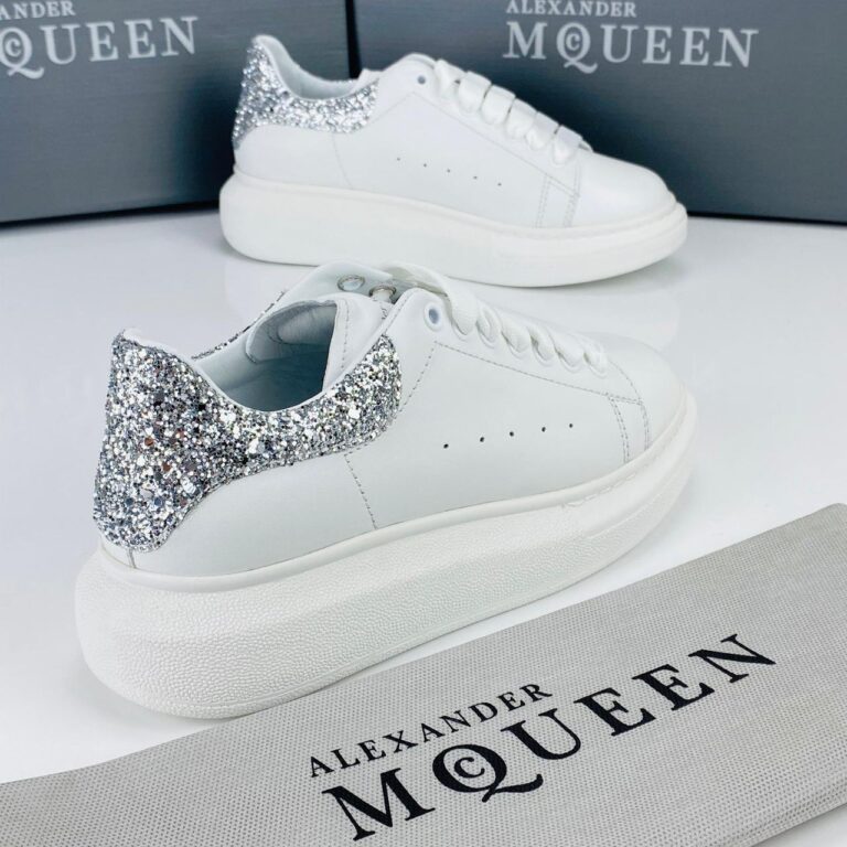 alexander mcqueen ayakkabi sneaker beyaz simli silver