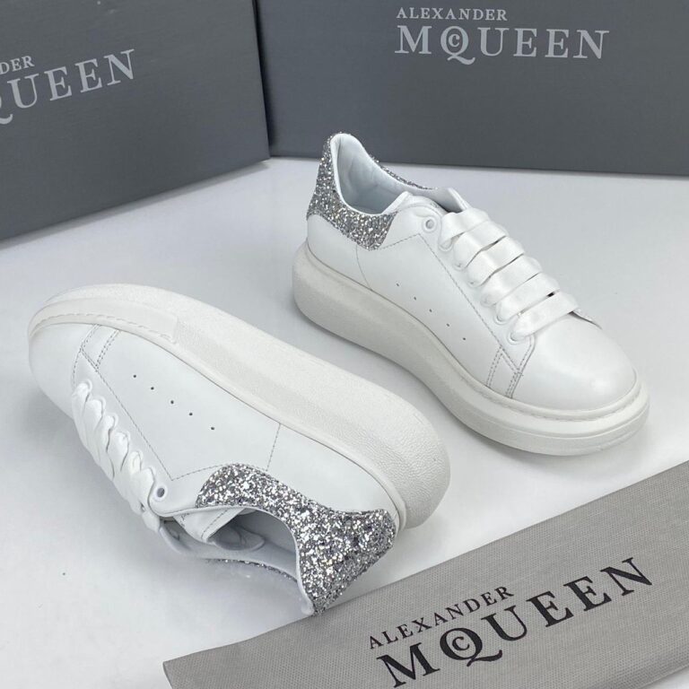 alexander mcqueen ayakkabi sneaker beyaz simli silver
