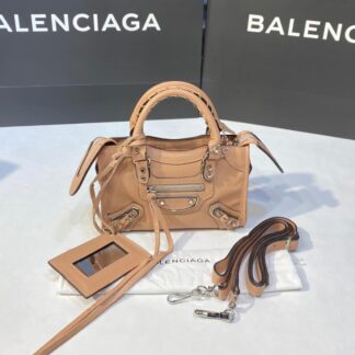balenciaga canta city miniboy pudra gumus 19x12