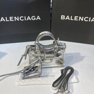 balenciaga canta city miniboy silver 19x12