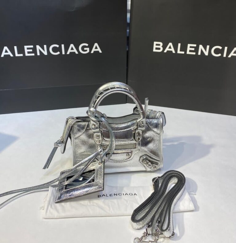 balenciaga canta city miniboy silver 19x12