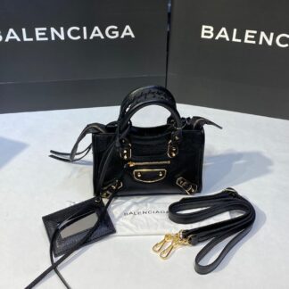balenciaga canta city miniboy siyah gold 19x12