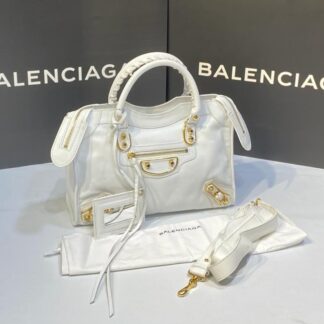 balenciaga canta city orta boy beyaz gold 31x23 cm