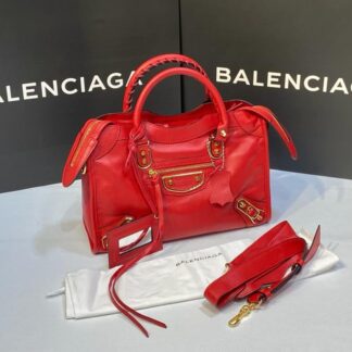 balenciaga canta city orta boy kirmizi gold 31x23 cm