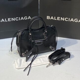 balenciaga canta city orta boy siyah silver 31x23 cm