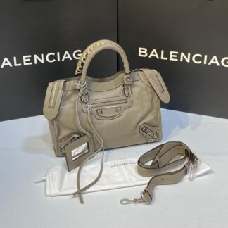 balenciaga canta city orta boy vizon silver 31x23 cm