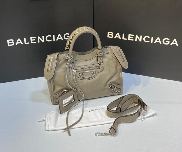 balenciaga canta city orta boy vizon silver 31x23 cm