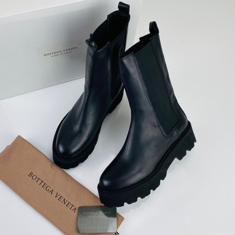 bottega vanetta ayakkabi the lug siyah bot