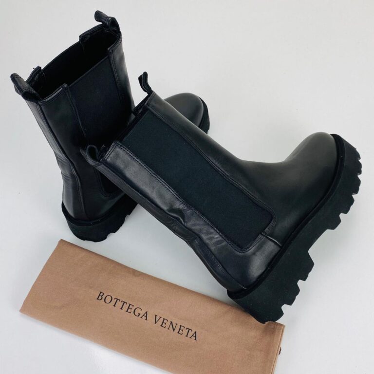 bottega vanetta ayakkabi the lug siyah bot